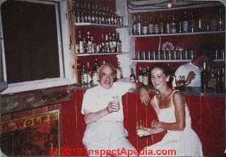 Louis Friedman and Teal (mom) at Lindan, Dunnsville VA ca 1949 (C) Daniel Friedman at InspectApedia.com